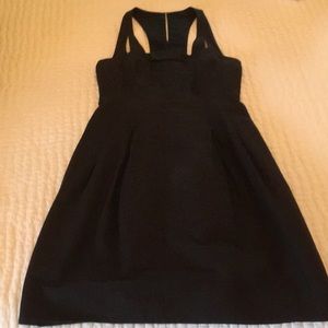 Black linen dress